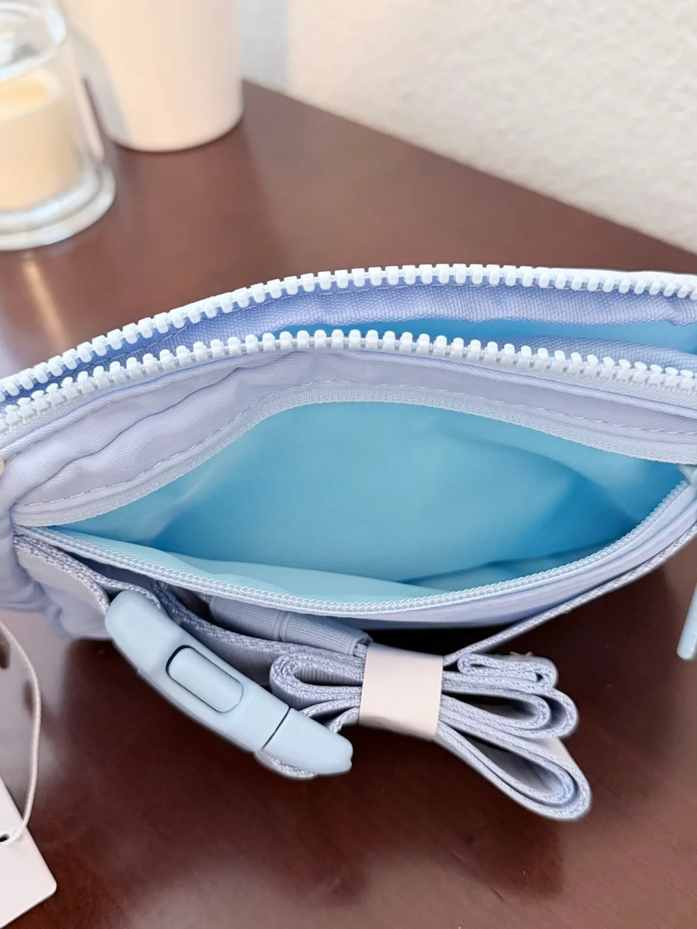 Lululemon Athletica Light Blue Everywhere Belt Bag 1L with gift bag! NWT